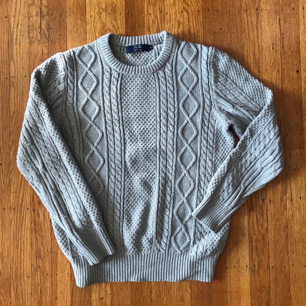 J.Crew Factory Cotton Cable Knit Sweater